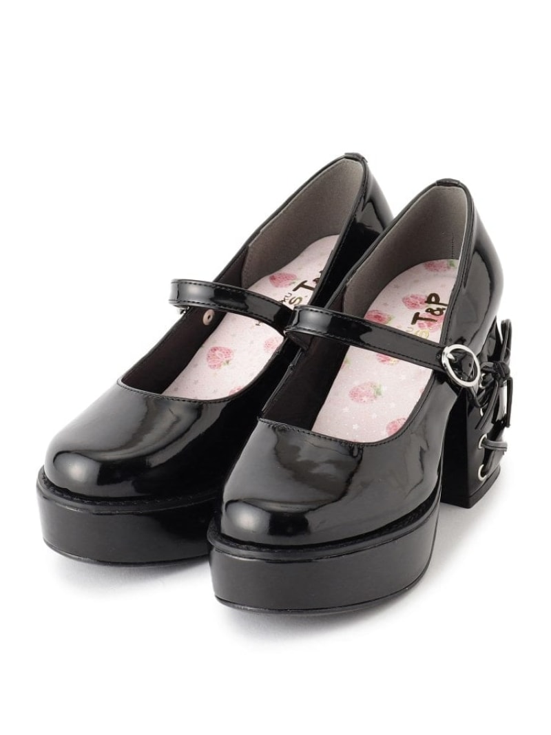 厚底ヒールレースアップパンプス csT&P エスペランサ シューズ・靴 パンプス レッド ブラック ホワイト【送料無料】[Rakuten Fashion]