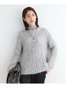 【SALE/50%OFF】【洗える/モヘヤ混】ヘアリーゆるラメニット INDIVI インディヴィ トップス ニット グレー ベージュ【RBA_E】【送料無料】[...