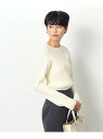 【SALE/50%OFF】ウエーブ柄クルーネックリブニット【洗濯機洗い可】 OPAQUE.CLIP オペークドットクリップ トップス ニット ホワイト ブラック...
