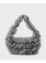 【SALE/20%OFF】チュールフリルバッグ THE SHOP TK ザ ショップ ティーケー バッグ ショルダーバッグ ブラウン ブラック グレー【RBA_...