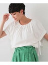 【SALE/30%OFF】サイドリボンチュニックトップス【洗濯機洗い可】 OPAQUE.CLIP オペークドットクリップ トップス カットソー・Tシャツ ブラウ...
