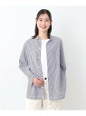 【日本製】100番双糸使用 コットンオーバーシャツ LAURA ASHLEY HOME ローラ アシュレイ トップス シャツ・ブラウス グレー ブルー【送料無料...