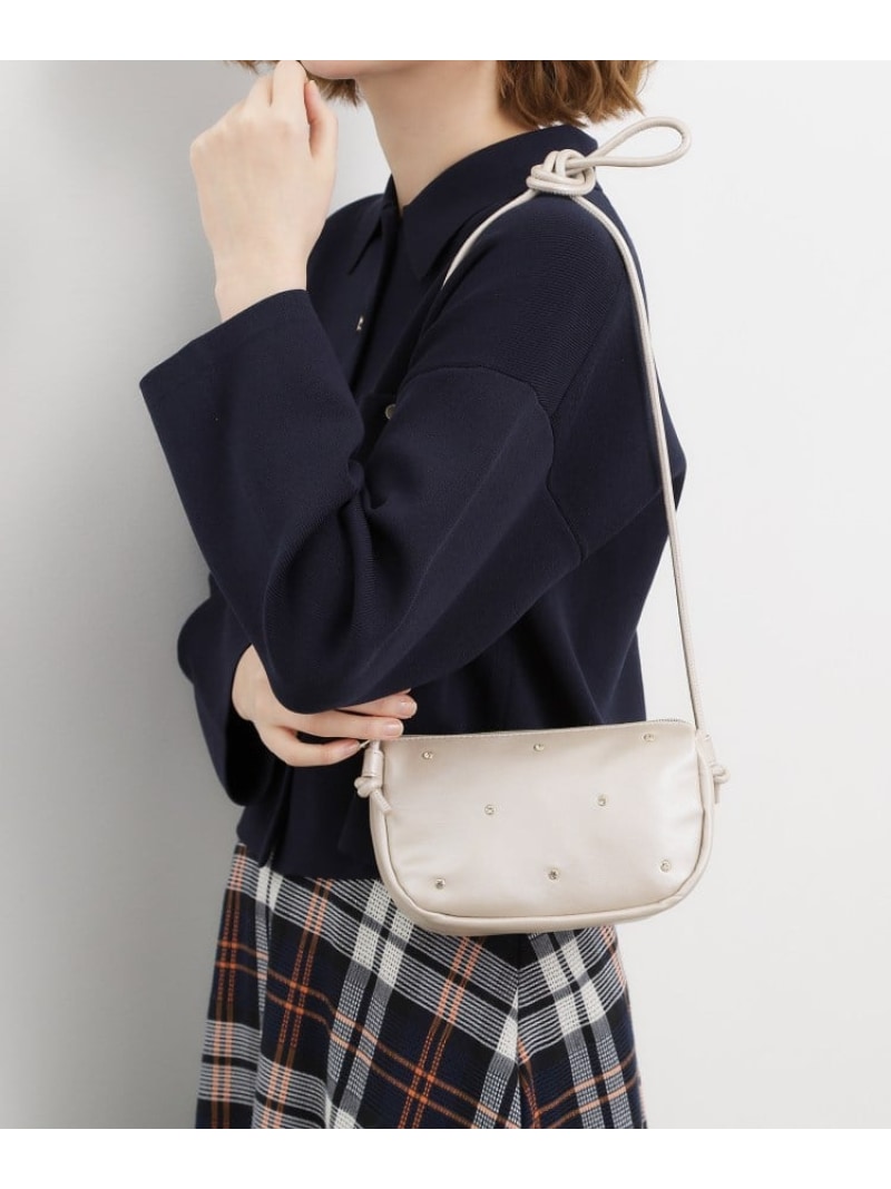 Rakuten - キラスタッズラウンドミニショルダー grove グローブ バッグ ショルダーバッグ ブラック ホワイト グリーン ブルー[Rakuten Fashion]