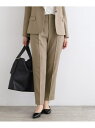 【SALE/40%OFF】【洗える/UVケア/定番スーツ】ウール調テーパードパンツ INDIVI インディヴィ パンツ その他のパンツ ピンク ベージュ グレー...