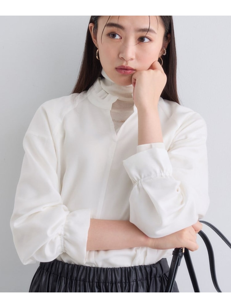 【SALE／15%OFF】ジオメプリントボウタイブラウス INDIVI インディヴィ トップス シャツ・ブラウス グ..