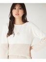 【SALE/50%OFF】【洗える】バイカラーニットトップス COUP DE CHANCE クード シャンス トップス ニット グレー ホワイト ブルー【RBA...