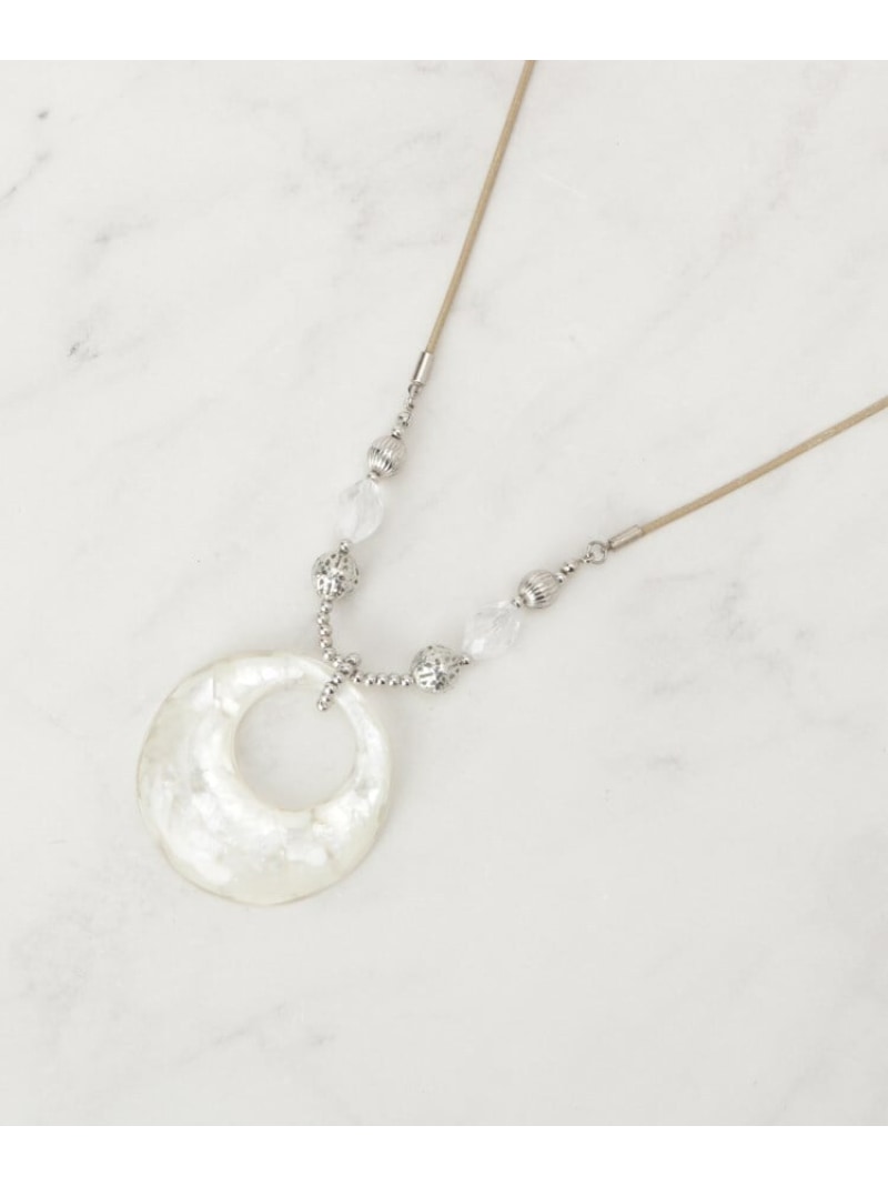 SWAROVSKI - シェルミックスネックレス SHOO・LA・RUE シューラルー アクセサリー・腕時計 ネックレス ベージュ ブルー[Rakuten Fashion]