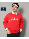 【SALE/50%OFF】【新レーベル ADABAT NAVY】ウォッシャブル素材 アダバットサインロゴニット adabat アダバット トップス ニット レッ...