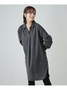 【洗える/S-LL/体型カバー】大人の上品カジュアル コーデュロイ スキッパーチュニック SHOO・LA・RUE シューラルー ワンピース・ドレス チュニック ...