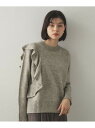 【SALE/30%OFF】《美人百花掲載》アシメフリルミドルゲージニット【洗濯機洗い可】 OPAQUE.CLIP オペークドットクリップ トップス ニット ネイ...
