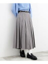 【SALE/20%OFF】ベルト付きプリーツスカート THE SHOP TK ザ ショップ ティーケー スカート ロング・マキシスカート カーキグリーン グレー...