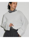 【SALE/20%OFF】スパンコール混クルーネックニット GALLEST インディヴィ トップス ニット ホワイト パープル グレー ベージュ【RBA_E】【...