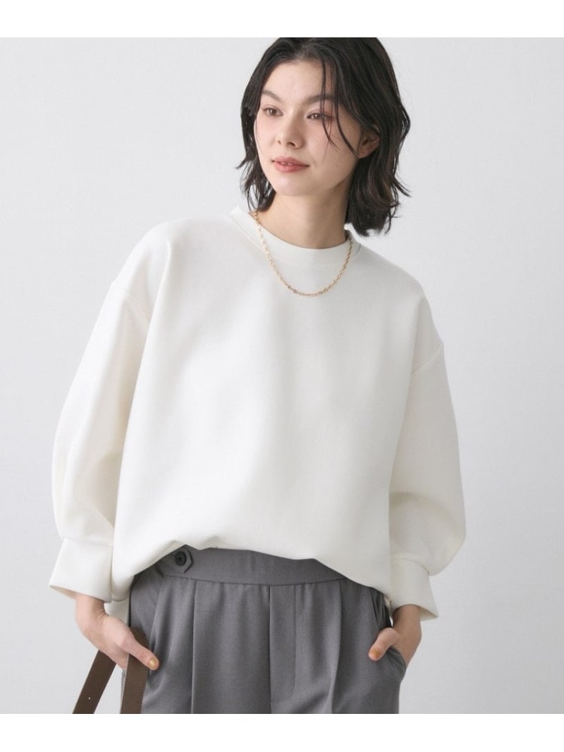 【洗える】8分袖ボンディングカットソー Dessin デッサン トップス カットソー・Tシャツ ピンク ブルー ホワイト【送料無料】[Rakuten Fashion]