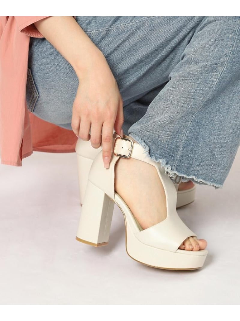 【SALE／10%OFF】Tストラップスクエアサンダル ESPERANZA エスペランサ シューズ・靴 サンダル グレー ホワイト ブラック【RBA_E】【送料無料】[Rakuten Fashion]