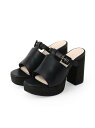 【SALE/10%OFF】ミニバックルコルクヒールミュール ESPERANZA エスペランサ シューズ・靴 サンダル ベージュ ブラック【RBA_E】【送料無料...