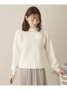 【SALE/50%OFF】【手洗い可】コサージュ付きニット ITS' DEMO イッツデモ トップス ニット ホワイト ブルー ピンク【RBA_E】[Rakut...