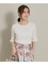 【SALE/30%OFF】【UV/洗える/アンチピリング】ラメフリルリブニット ITS' DEMO イッツデモ トップス ニット ホワイト ピンク ブラック ブ...