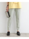 【SALE/60%OFF】【褒められパンツ/高ストレッチ/ウエストゴム】タックテーパードパンツ INDIVI インディヴィ パンツ その他のパンツ グレー ピン...
