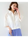 【SALE/50%OFF】【セットアップ可能】オーガンジーボクシーシャツ UNTITLED アンタイトル トップス シャツ・ブラウス グレー ホワイト【RBA_...