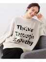 【SALE/30%OFF】お花*ロゴ ゆるシルエットニット SHOO・LA・RUE シューラルー トップス ニット ネイビー オレンジ ホワイト【RBA_E】[...