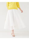 【SALE/40%OFF】【手洗い可/トレンド】メッシュフレアスカート UNTITLED アンタイトル スカート ロング・マキシスカート ホワイト ブラック【R...