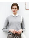 【春色/洗える】ウォッシャブルコットンカシミヤ混カーディガン DRESSTERIOR ドレステリア トップス カーディガン ブルー ピンク グレー【送料無料】[...