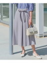 【SALE/34%OFF】サッシュベルトスカートライクパンツ grove グローブ パンツ その他のパンツ ベージュ ネイビー【RBA_E】[Rakuten F...