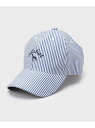 【SALE/28%OFF】ラウンディッシュストライプキャップ adabat アダバット 帽子 キャップ ネイビー ホワイト【RBA_E】【送料無料】[Rakut...
