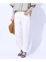 【SS-3L/美脚シルエット】いつでも頼れる デニムテーパードパンツ SHOO・LA・RUE シューラルー パンツ ジーンズ・デニムパンツ ホワイト ブルー ネ...