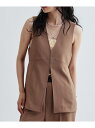 【SALE/20%OFF】【接触冷感/セットアップ対応】イージーペプラムジレ GALLEST インディヴィ トップス ベスト・ジレ ブラック グレー ブラウン【...