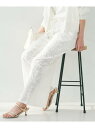 【SALE/40%OFF】【セットアップ可能/トレンド】クロシェ風レースワイドパンツ UNTITLED アンタイトル パンツ その他のパンツ ブラック ホワイト...