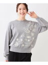 【SALE/40%OFF】【S-LL】大人のエレガントな着こなしに ラメ刺繍ニット SHOO・LA・RUE シューラルー トップス ニット ブラック ブラウン ...