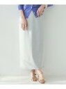 【SALE/50%OFF】【オンオフ/ストレッチ】裾フリンジナロースカート UNTITLED アンタイトル スカート ロング・マキシスカート ベージュ ネイビー...
