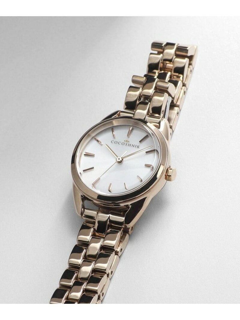 RGラウンド ブレスレットウォッチ(ホワイト旭光) COCOSHNIK ココシュニック アクセサリー・腕時計 その他のアクセサリー・腕時計 ゴールド【送料無料】...