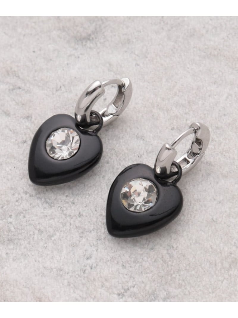 【SALE／30%OFF】ブラック*ビジュー モチーフピアス OPAQUE.CLIP オペークドットクリップ アクセサリー・腕時計 ピアス シルバー ゴールド【RBA_E】[Rakuten Fashion]