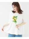 【S-LL/ひんやり/UV】インせず着られる とろみペプラム5分袖トップス SHOO・LA・RUE シューラルー トップス カットソー・Tシャツ ホワイト ブラ...