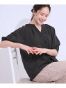 【SALE/20%OFF】【洗える/S-LL】洗濯後しわになりにくい ランタンスリーブが女性らしい スキッパーブラウス SHOO・LA・RUE シューラルー ト...