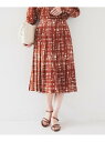 【SALE/50%OFF】【セットアップ可能】チェックプリント プリーツスカート UNTITLED アンタイトル スカート その他のスカート ブラウン ネイビー...