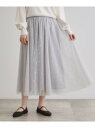 【SALE/55%OFF】幾何柄チュールスカート grove グローブ スカート その他のスカート ブラック グレー【RBA_E】[Rakuten Fashio...