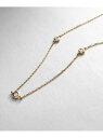 K10ダイヤモンド ドーナツミラーカット ステーションネックレス COCOSHNIK ココシュニック アクセサリー・腕時計 ネックレス イエロー【送料無料】[R...
