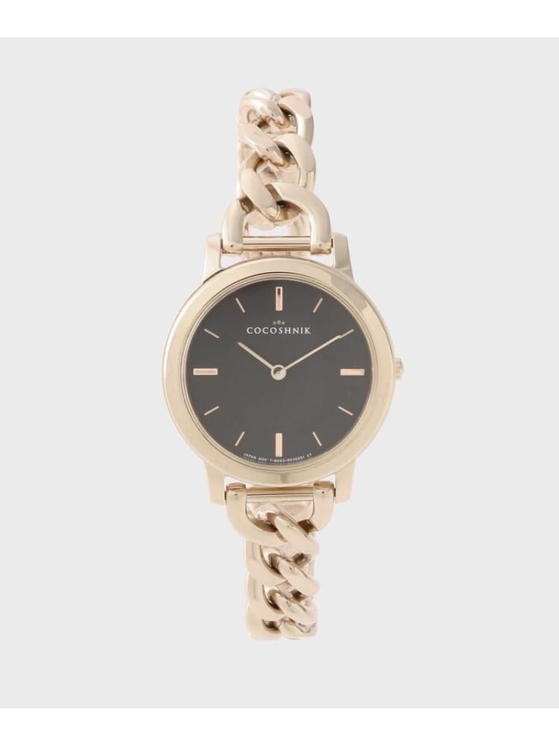 RGラウンドチェーンベルト ウォッチ(ブラックマット) COCOSHNIK ココシュニック アクセサリー・腕時計 その他のアクセサリー・腕時計 ゴールド【送料無...