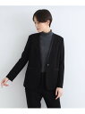 【SALE/76%OFF】【日本製/定番スーツ】トリアセテート混ノーカラージャケット INDIVI インディヴィ スーツ・フォーマル セットアップスーツ ネイビ...
