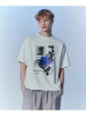 NATURE COLLAGE Tシャツ tk.TAKEO KIKUCHI ティーケータケオキクチ トップス カットソー・Tシャツ ホワイト ブラック【送料無料】[Rakuten Fashion]