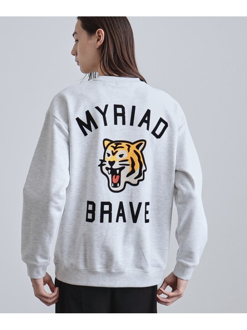 【SALE／30%OFF】とらフロッキースウェット tk.TAKEO KIKUCHI ティーケータケオキクチ トップス スウェット・トレーナー ブラック ブラウン【RBA_E】【送料無料】[Rakuten Fashion]のサムネイル