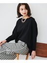 【SALE/60%OFF】【体型カバー/透けにくい】ワイドシルエットニット UNTITLED アンタイトル トップス ニット ブラック グレー グリーン【RBA...