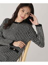 【SALE/52%OFF】【洗える】表情あるツイード調の編地が魅力!ジャカードニットワンピース COUP DE CHANCE クード シャンス ワンピース・ドレ...