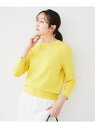 【SALE/57%OFF】【配色カラー/アンサンブル可能】きれいめ七分袖ニット UNTITLED アンタイトル トップス ニット ベージュ ホワイト イエロー ...