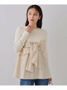 【SALE/20%OFF】リボンビスチェドッキングニット【洗濯機洗い可】 OPAQUE.CLIP オペークドットクリップ トップス ニット ブラック ホワイト【...