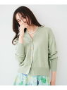 【SALE/50%OFF】【アンサンブル可能/手洗い可】リネン混ベーシックカーディガン UNTITLED アンタイトル トップス カーディガン ベージュ イエロ...