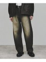 【SALE/41%OFF】バレルデニムパンツ tk.TAKEO KIKUCHI ティーケータケオキクチ パンツ ジーンズ・デニムパンツ ブラック ブルー【RBA...